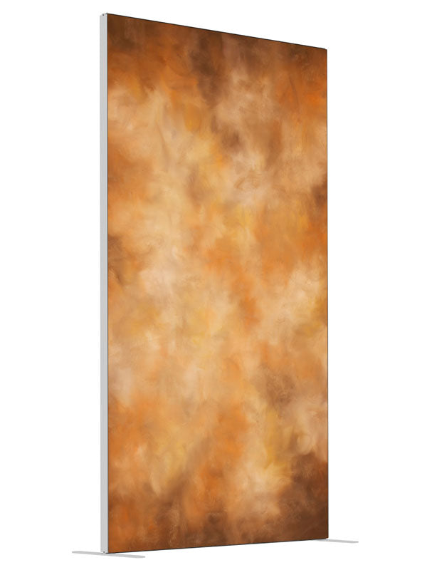 Goldy shown at an angled view, photography backdrop panel for Denny StudioEdge silicone edge frame, 4 ft