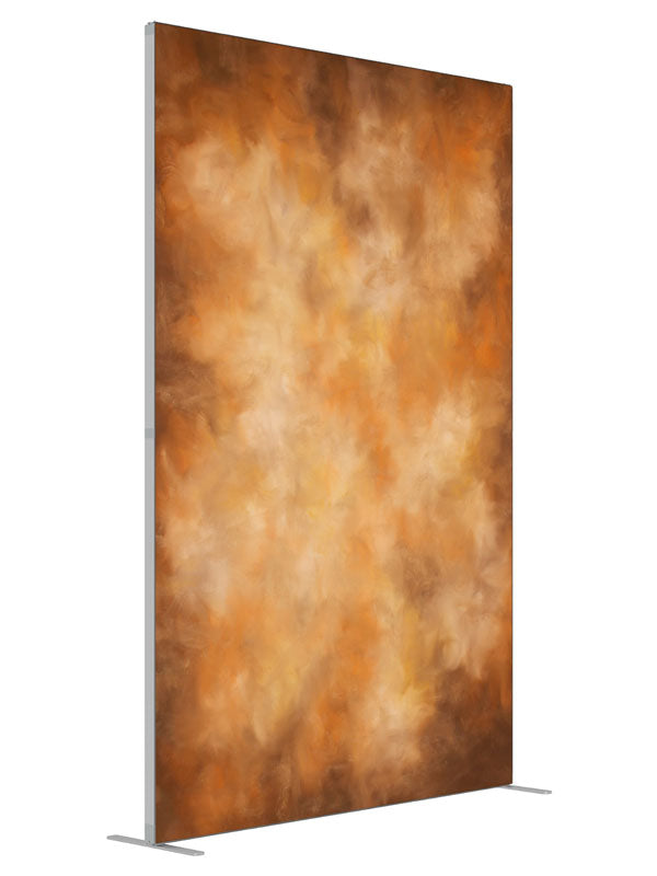 Goldy shown at an angled view, photography backdrop panel for Denny StudioEdge silicone edge frame, 5 ft
