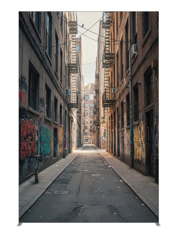 Graffiti covered city alley perspective printed backdrop 5ft - Denny StudioEdge SECP-8862