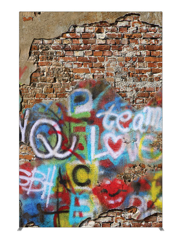 Graffiti Wall, photography backdrop panel for Denny StudioEdge silicone edge frame, 5 ft