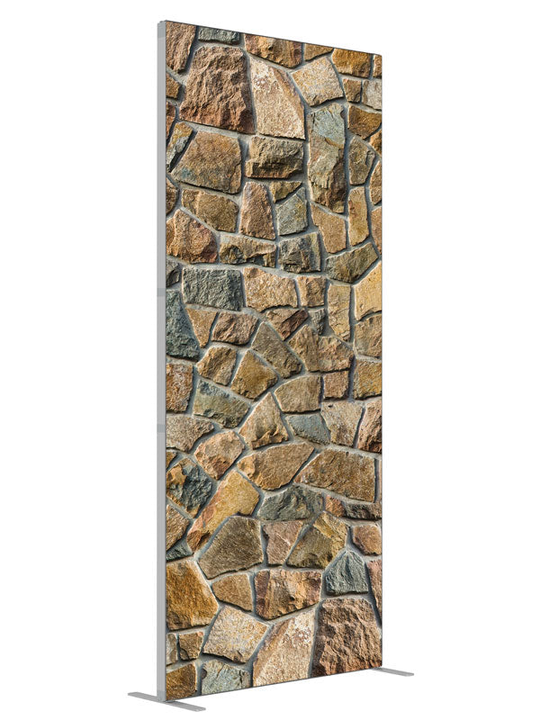 Granite Stone Wall shown at an angled view, photography backdrop panel for Denny StudioEdge silicone edge frame, 3 ft