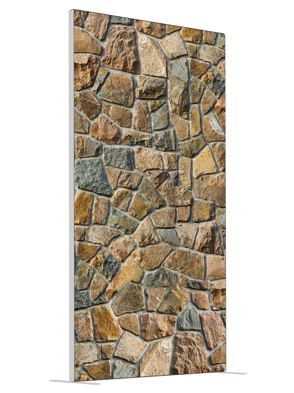 Granite Stone Wall shown at an angled view, photography backdrop panel for Denny StudioEdge silicone edge frame, 4 ft