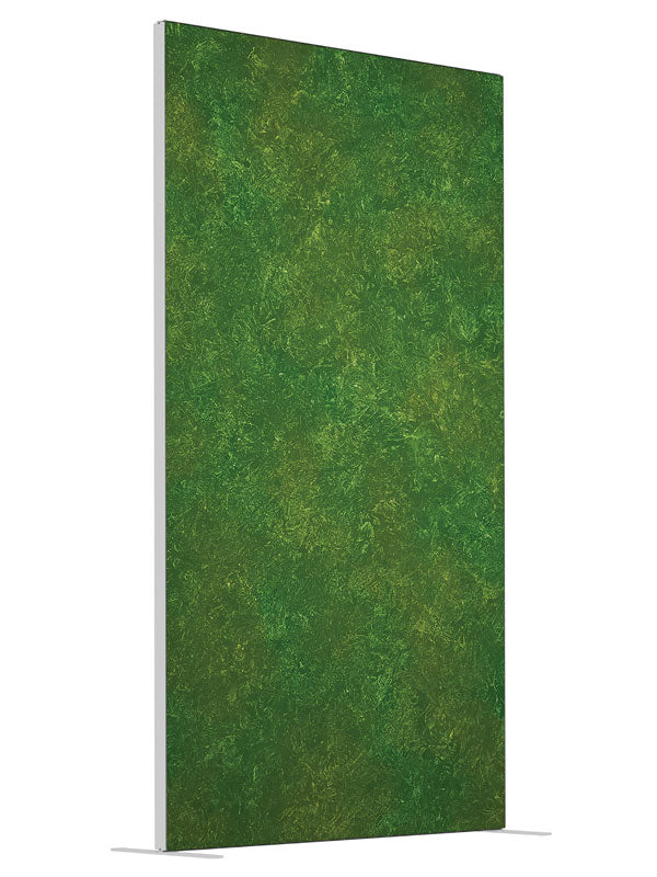 Grassy Green shown at an angled view, photography backdrop panel for Denny StudioEdge silicone edge frame, 4 ft