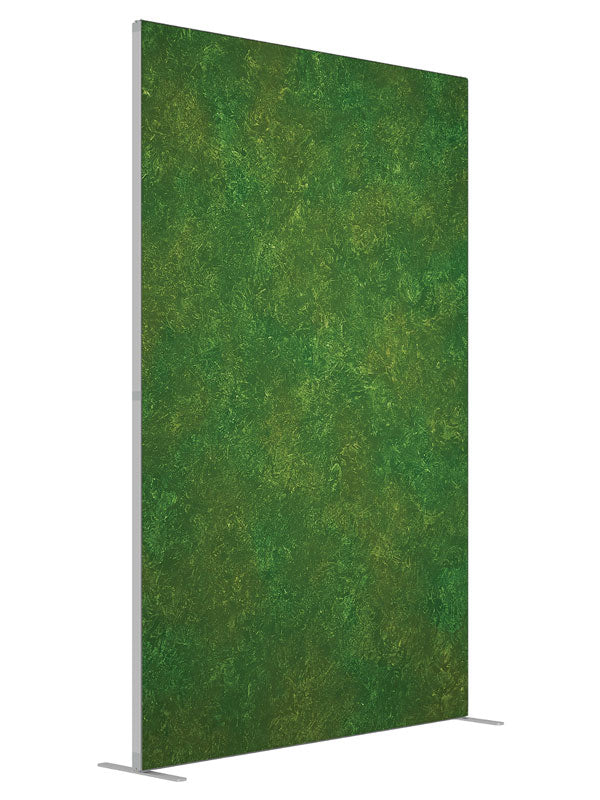 Grassy Green shown at an angled view, photography backdrop panel for Denny StudioEdge silicone edge frame, 5 ft