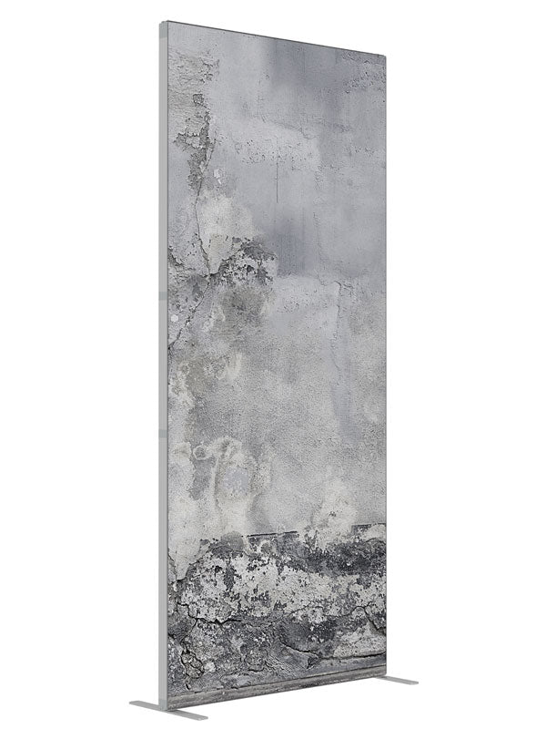Gray Decay shown at an angled view, photography backdrop panel for Denny StudioEdge silicone edge frame, 3 ft