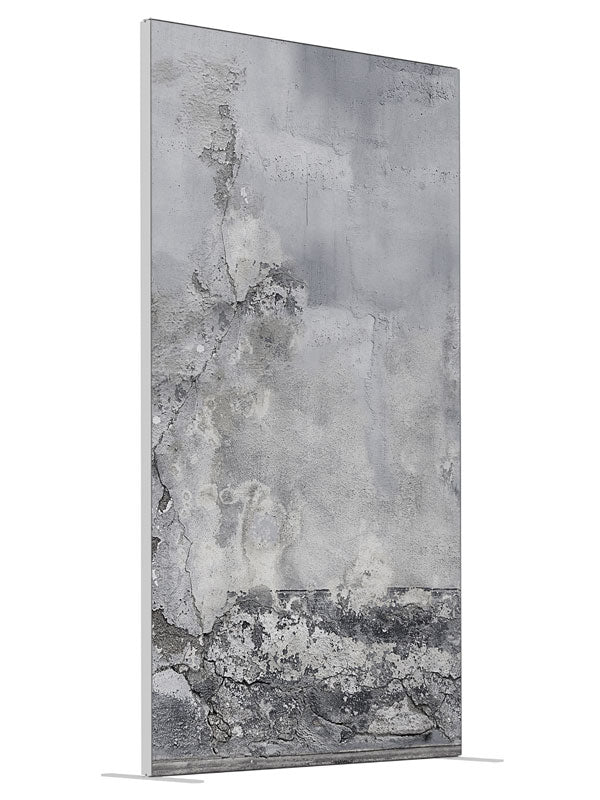 Gray Decay shown at an angled view, photography backdrop panel for Denny StudioEdge silicone edge frame, 4 ft