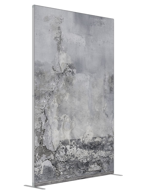 Gray Decay shown at an angled view, photography backdrop panel for Denny StudioEdge silicone edge frame, 5 ft