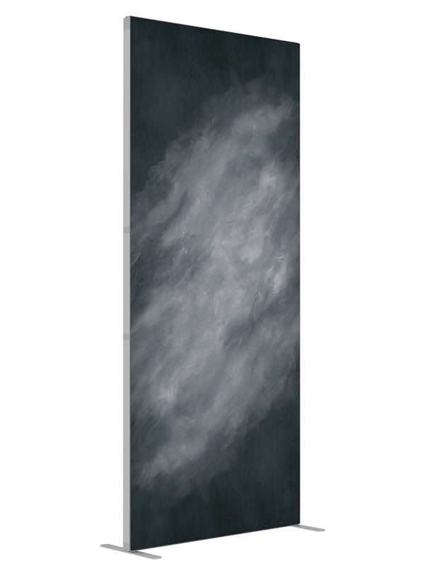 Gray Matter shown at an angled view, photography backdrop panel for Denny StudioEdge silicone edge frame, 3 ft