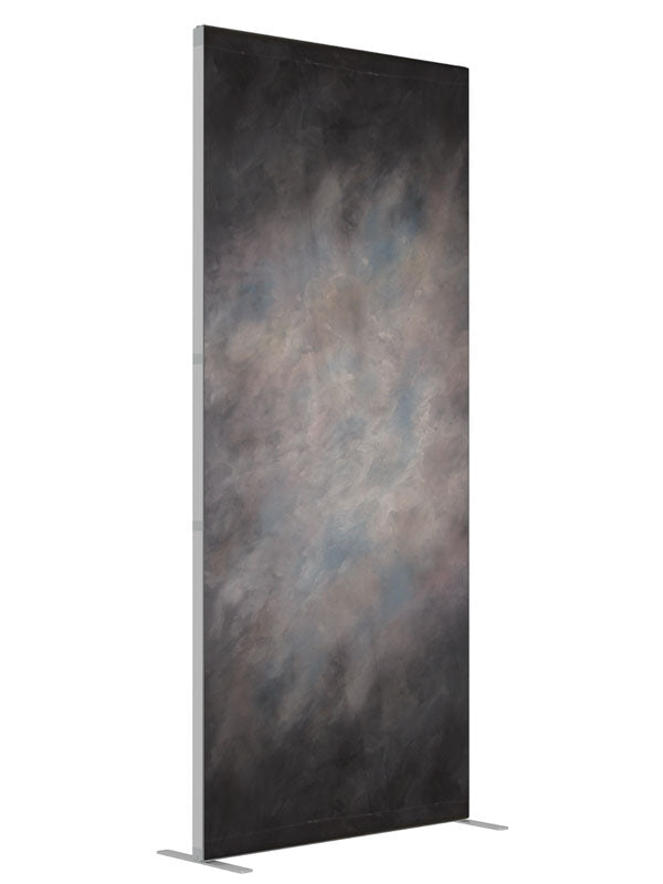 Gray Pastel Vignette shown at an angled view, photography backdrop panel for Denny StudioEdge silicone edge frame, 3 ft