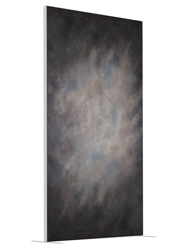 Gray Pastel Vignette shown at an angled view, photography backdrop panel for Denny StudioEdge silicone edge frame, 4 ft