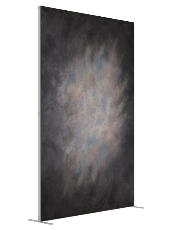 Gray Pastel Vignette shown at an angled view, photography backdrop panel for Denny StudioEdge silicone edge frame, 5 ft