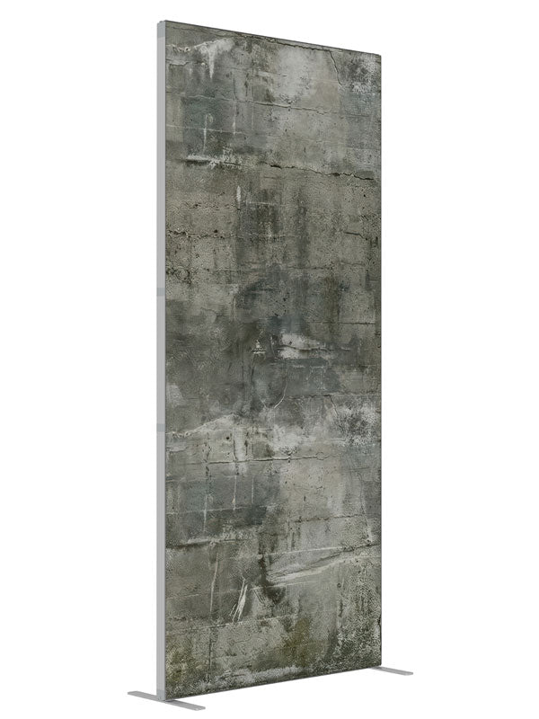 Gray Textured Concrete Wall shown at an angled view, photography backdrop panel for Denny StudioEdge silicone edge frame, 3 ft