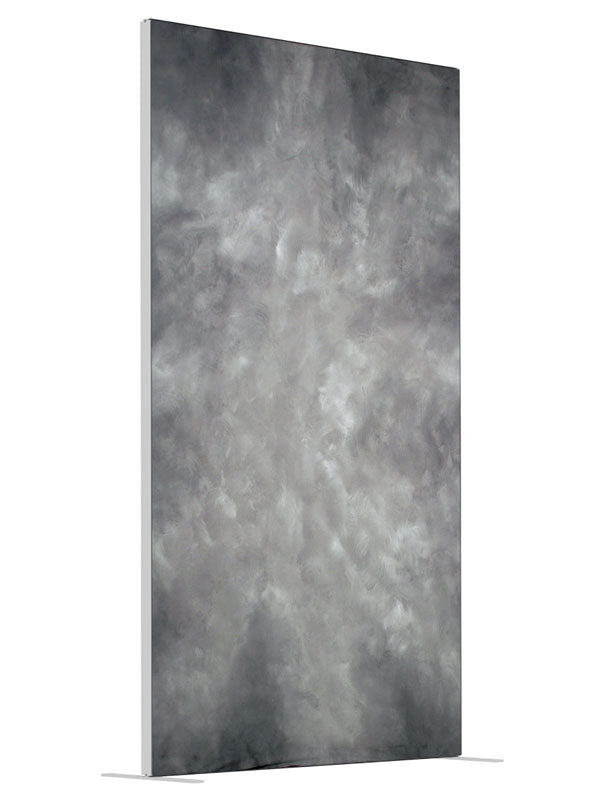Gray Tips shown at an angled view, photography backdrop panel for Denny StudioEdge silicone edge frame, 4 ft