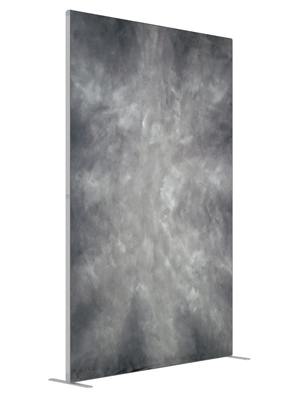Gray Tips shown at an angled view, photography backdrop panel for Denny StudioEdge silicone edge frame, 5 ft