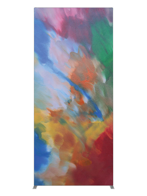 Green coral blue watercolor, photography backdrop panel for Denny StudioEdge silicone edge frame, 3 ft