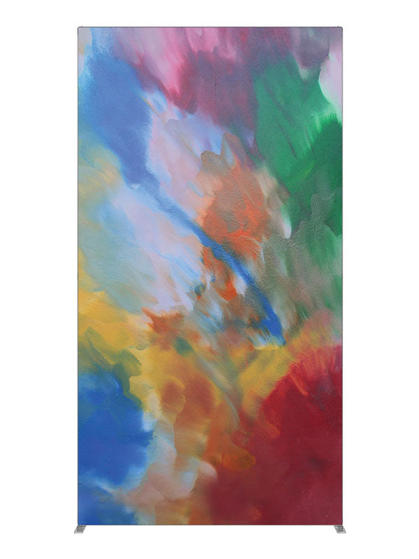 Green coral blue watercolor, photography backdrop panel for Denny StudioEdge silicone edge frame, 4 ft