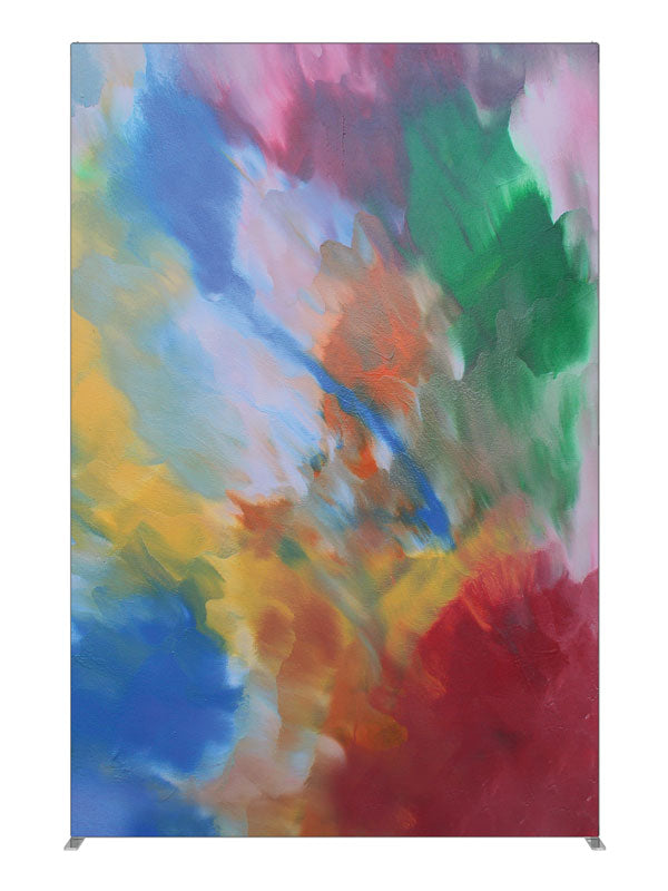 Green coral blue watercolor, photography backdrop panel for Denny StudioEdge silicone edge frame, 5 ft