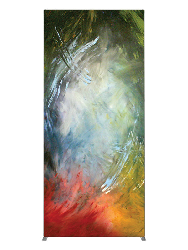 Green gray red painterly, photography backdrop panel for Denny StudioEdge silicone edge frame, 3 ft