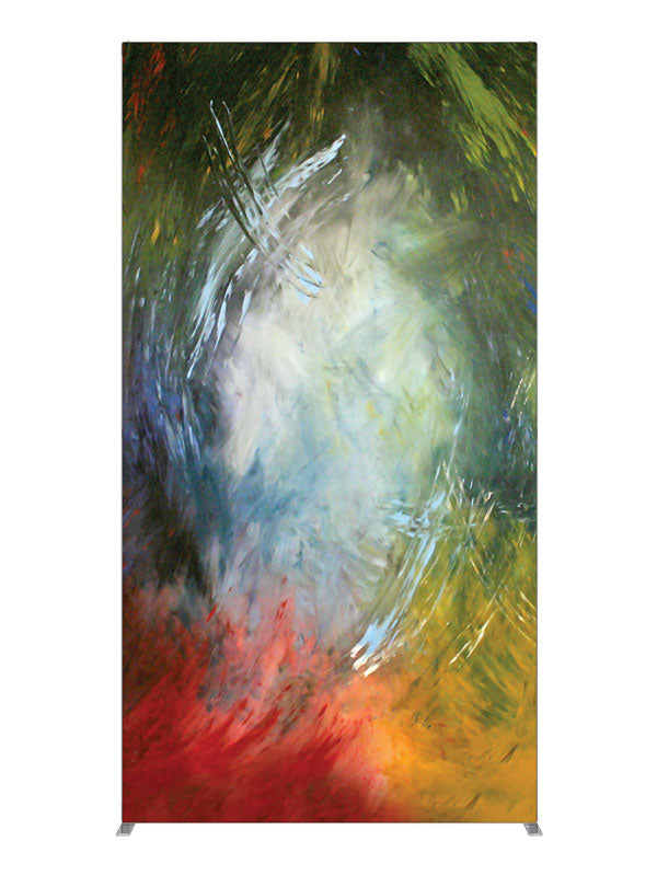 Green gray red painterly, photography backdrop panel for Denny StudioEdge silicone edge frame, 4 ft