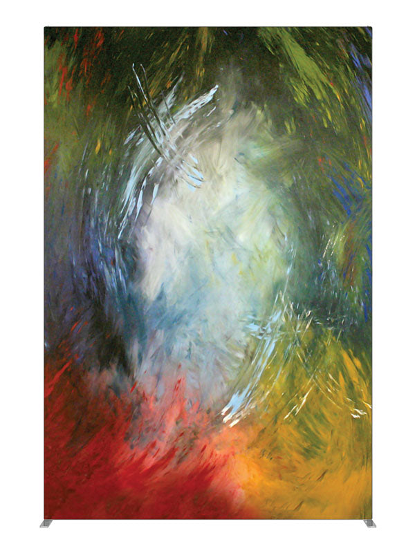 Green gray red painterly, photography backdrop panel for Denny StudioEdge silicone edge frame, 5 ft