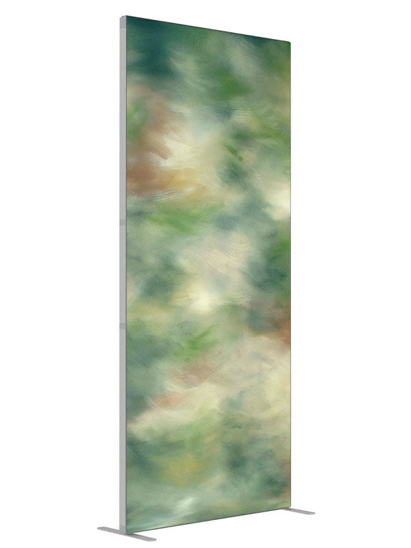 Green Harmony shown at an angled view, photography backdrop panel for Denny StudioEdge silicone edge frame, 3 ft