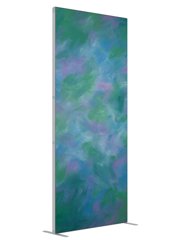 Green Purple shown at an angled view, photography backdrop panel for Denny StudioEdge silicone edge frame, 3 ft