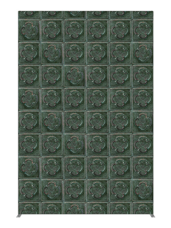 Green Tile Embossed Tile, photography backdrop panel for Denny StudioEdge silicone edge frame, 5 ft