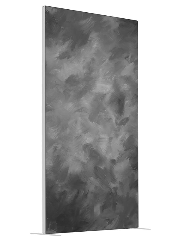 Grey Brush shown at an angled view, photography backdrop panel for Denny StudioEdge silicone edge frame, 4 ft