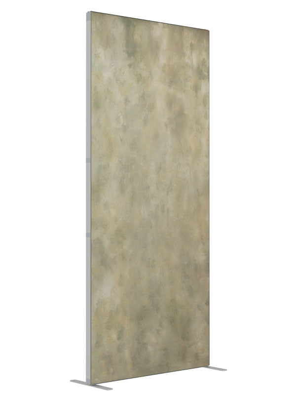 Grey Olive & Ash shown at an angled view, photography backdrop panel for Denny StudioEdge silicone edge frame, 3 ft