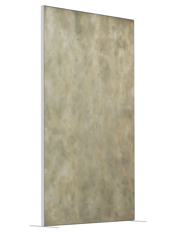 Grey Olive & Ash shown at an angled view, photography backdrop panel for Denny StudioEdge silicone edge frame, 4 ft