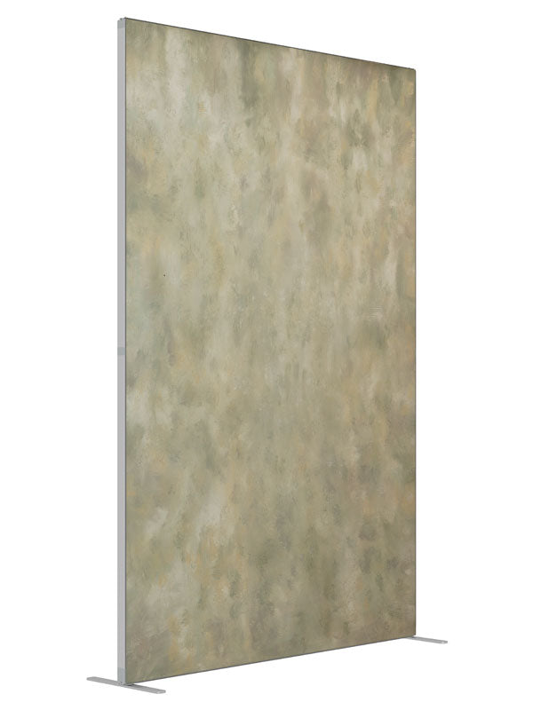 Grey Olive & Ash shown at an angled view, photography backdrop panel for Denny StudioEdge silicone edge frame, 5 ft