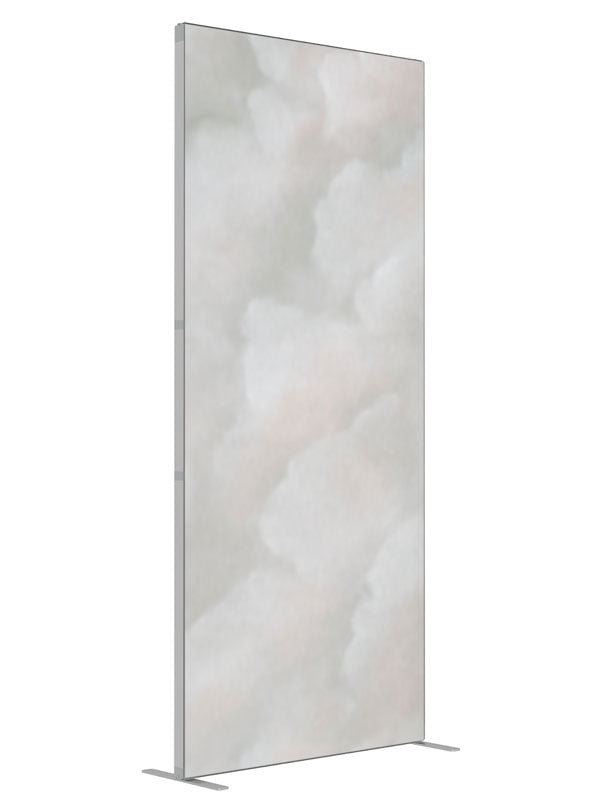 Gulf Sky shown at an angled view, photography backdrop panel for Denny StudioEdge silicone edge frame, 3 ft