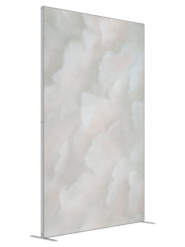 Gulf Sky shown at an angled view, photography backdrop panel for Denny StudioEdge silicone edge frame, 5 ft