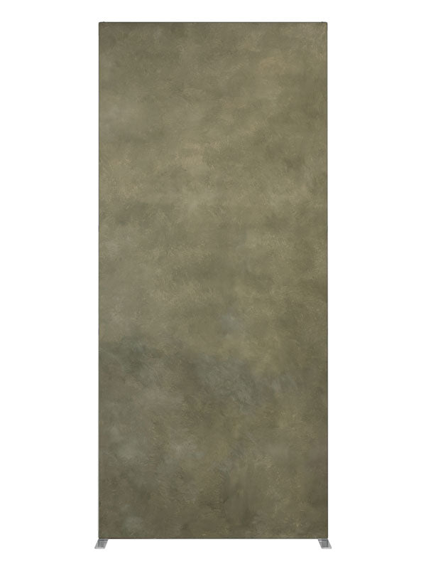 Muted olive and peat green mottled backdrop, a 3 ft photography backdrop panel for Denny StudioEdge silicone edge frame