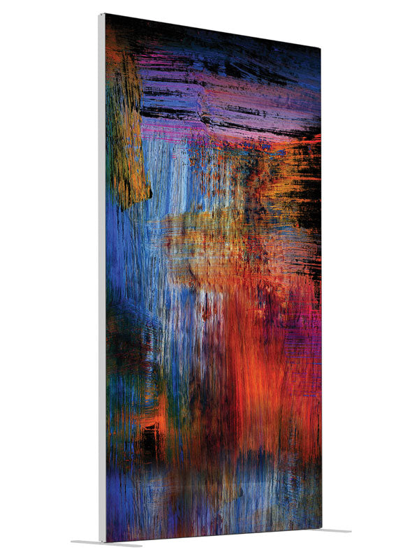 Hallucination Streaked Abstract shown at an angled view, photography backdrop panel for Denny StudioEdge silicone edge frame, 4 ft