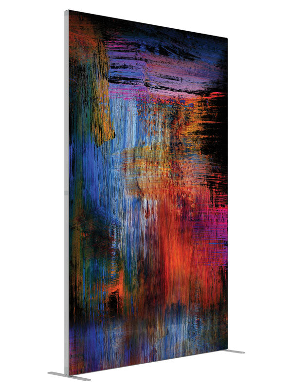 Hallucination Streaked Abstract shown at an angled view, photography backdrop panel for Denny StudioEdge silicone edge frame, 5 ft