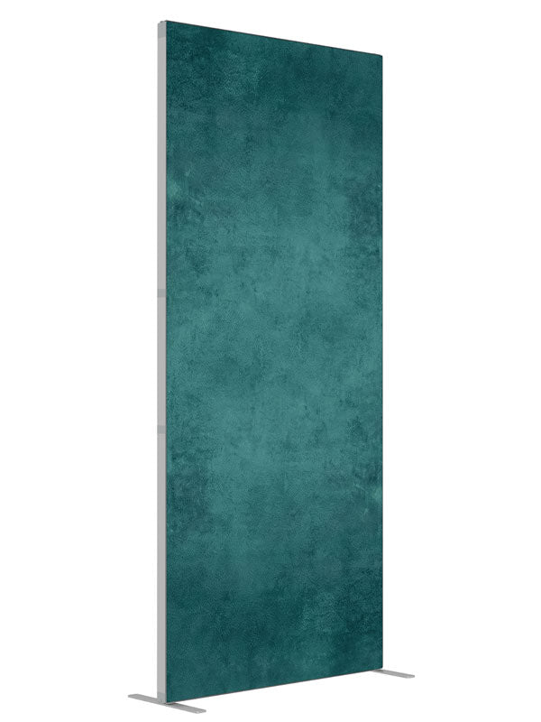 Halston Classic Teal Studio Texture shown at an angled view, photography backdrop panel for Denny StudioEdge silicone edge frame, 3 ft