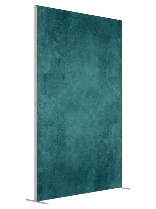 Halston Classic Teal Studio Texture shown at an angled view, photography backdrop panel for Denny StudioEdge silicone edge frame, 5 ft