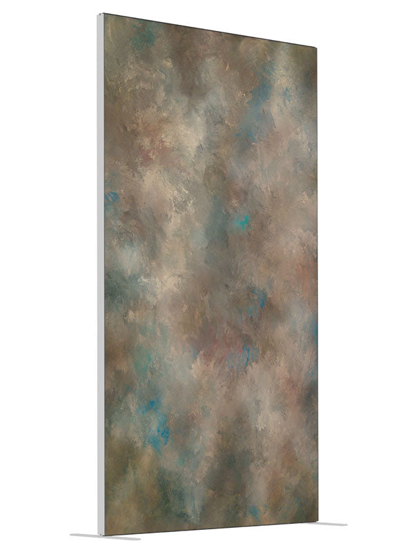 Hazelnut Creme shown at an angled view, photography backdrop panel for Denny StudioEdge silicone edge frame, 4 ft