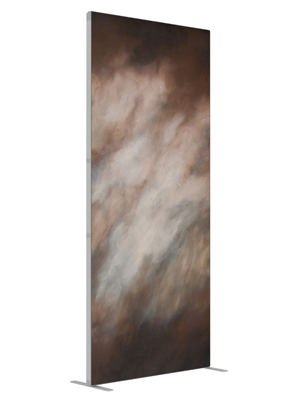 Hazelnut shown at an angled view, photography backdrop panel for Denny StudioEdge silicone edge frame, 3 ft