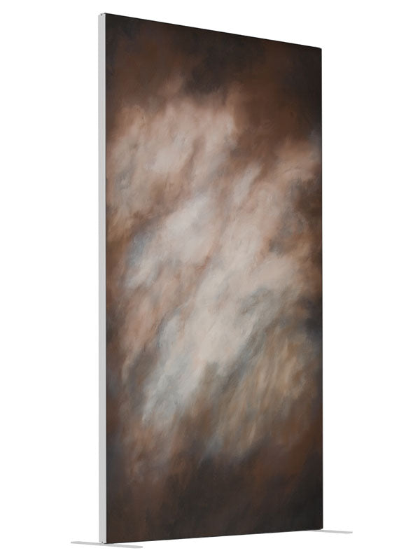 Hazelnut shown at an angled view, photography backdrop panel for Denny StudioEdge silicone edge frame, 4 ft
