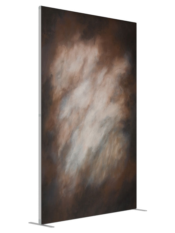 Hazelnut shown at an angled view, photography backdrop panel for Denny StudioEdge silicone edge frame, 5 ft