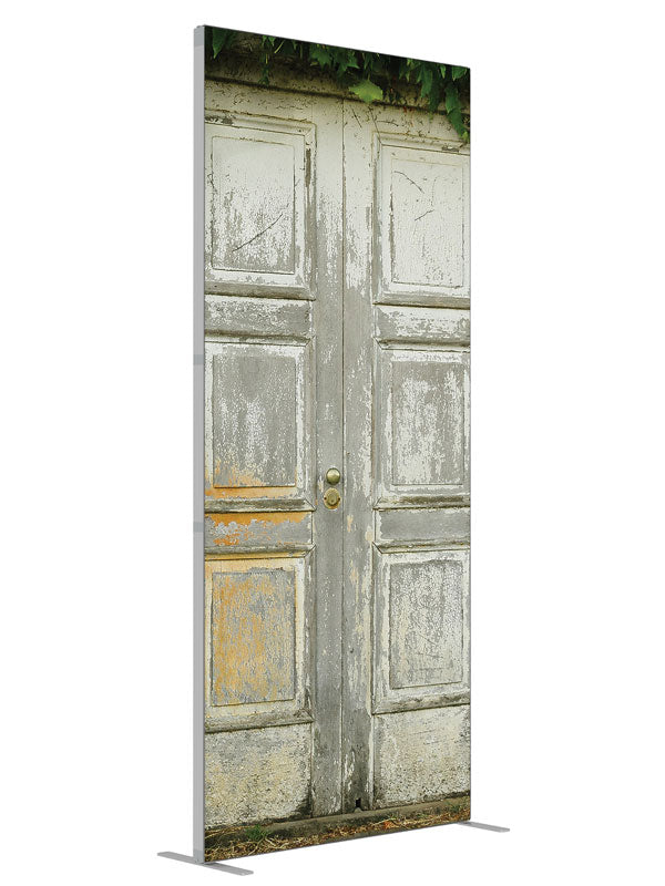 Hidden Door shown at an angled view, photography backdrop panel for Denny StudioEdge silicone edge frame, 3 ft