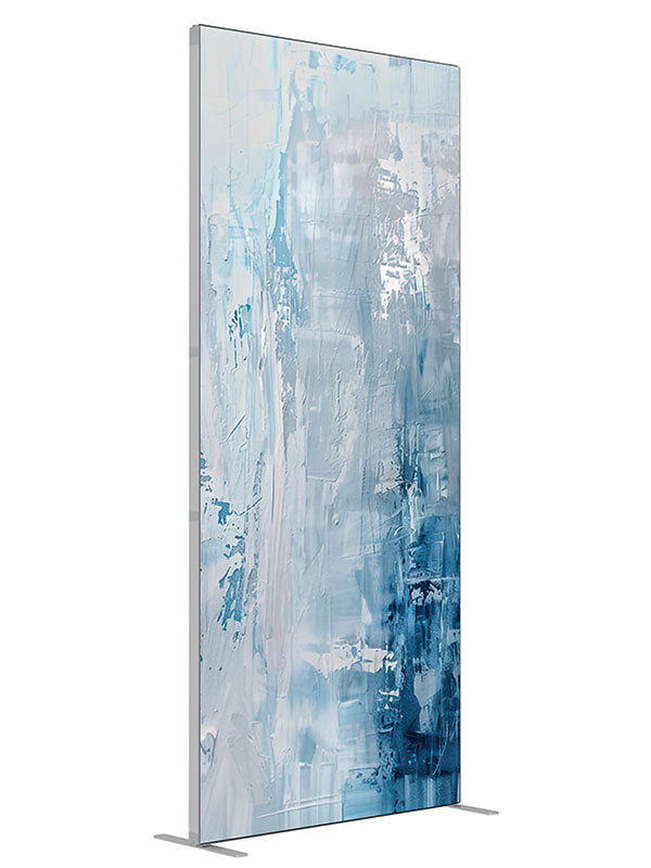 Icy blue white abstract texture printed backdrop angled view 3ft - Denny StudioEdge SEOM-2600