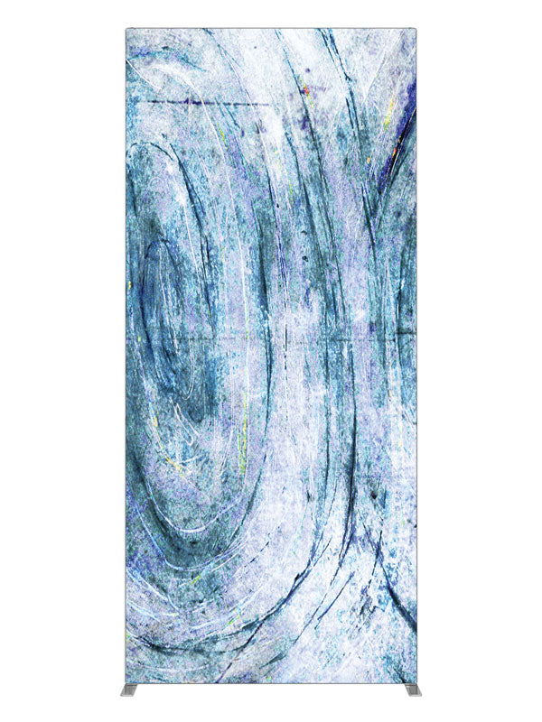 Icy blue white brushwork, photography backdrop panel for Denny StudioEdge silicone edge frame, 3 ft
