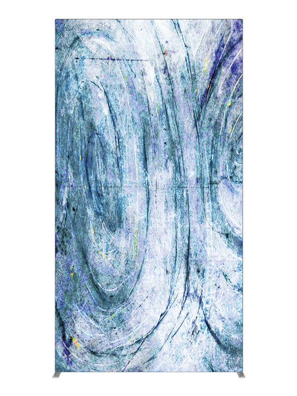 Icy blue white brushwork, photography backdrop panel for Denny StudioEdge silicone edge frame, 4 ft