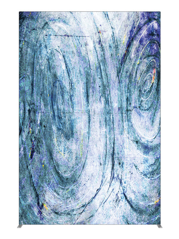 Icy blue white brushwork, photography backdrop panel for Denny StudioEdge silicone edge frame, 5 ft