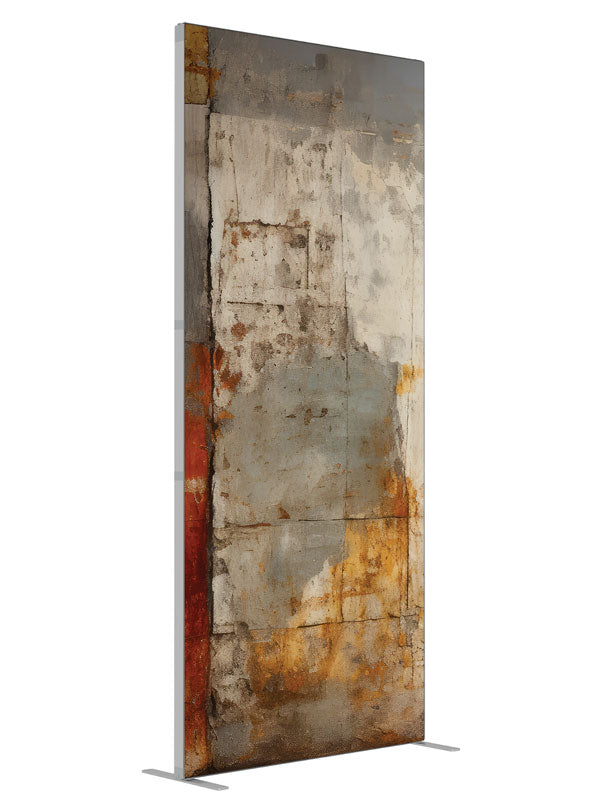 Industrial Abstract Texture shown at an angled view, photography backdrop panel for Denny StudioEdge silicone edge frame, 3 ft