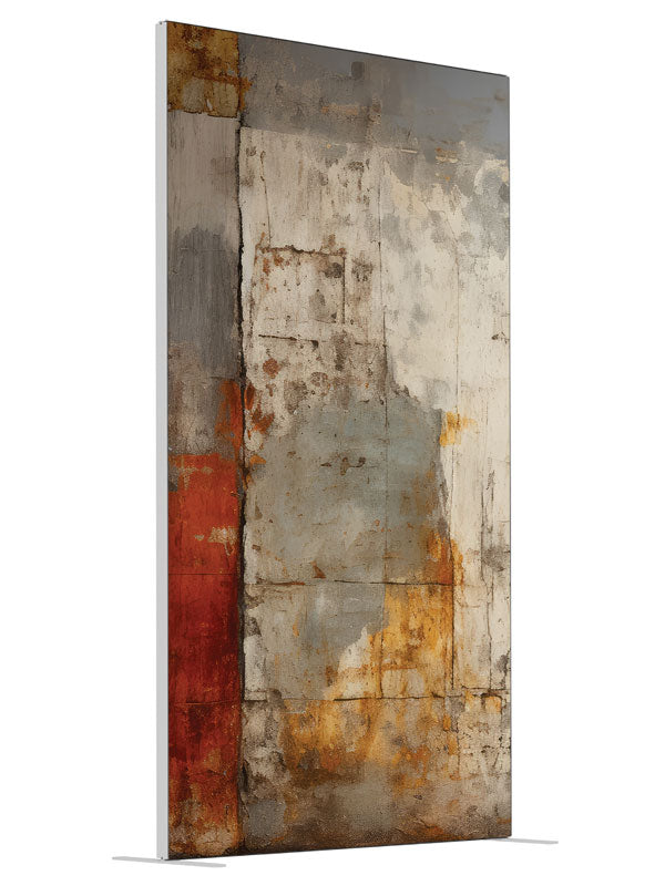 Industrial Abstract Texture shown at an angled view, photography backdrop panel for Denny StudioEdge silicone edge frame, 4 ft