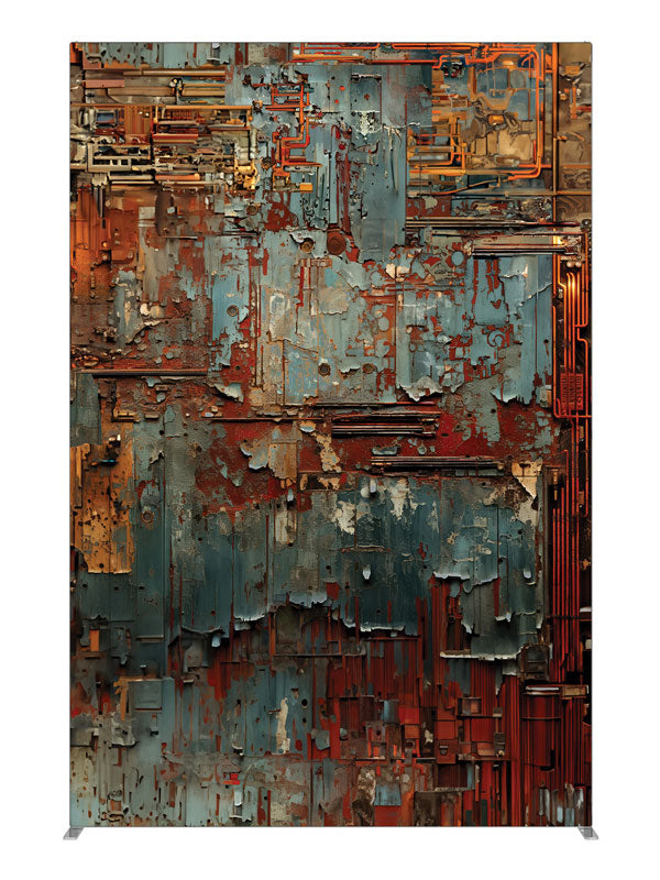 Industrial Decay Circuitry Textured, photography backdrop panel for Denny StudioEdge silicone edge frame, 5 ft
